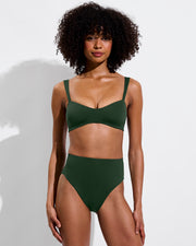 La Plage Top + Hi Hi Bottom - Palm (Size S)