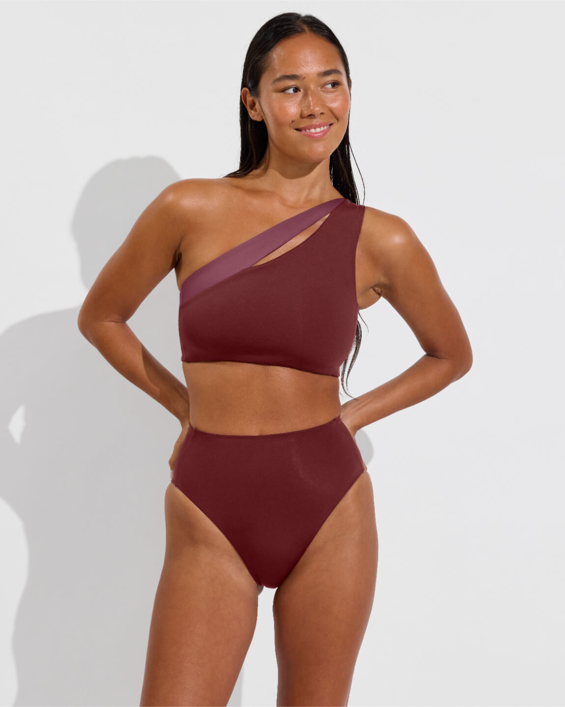 Playa Top D+ (32DD, Size S) - Jam / Desert Plum + Hi Hi Bottom - Jam (Size S)