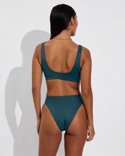 Plunge Top D+ (32DD, Size S) + Throwback Thong - Deep End (Size S)