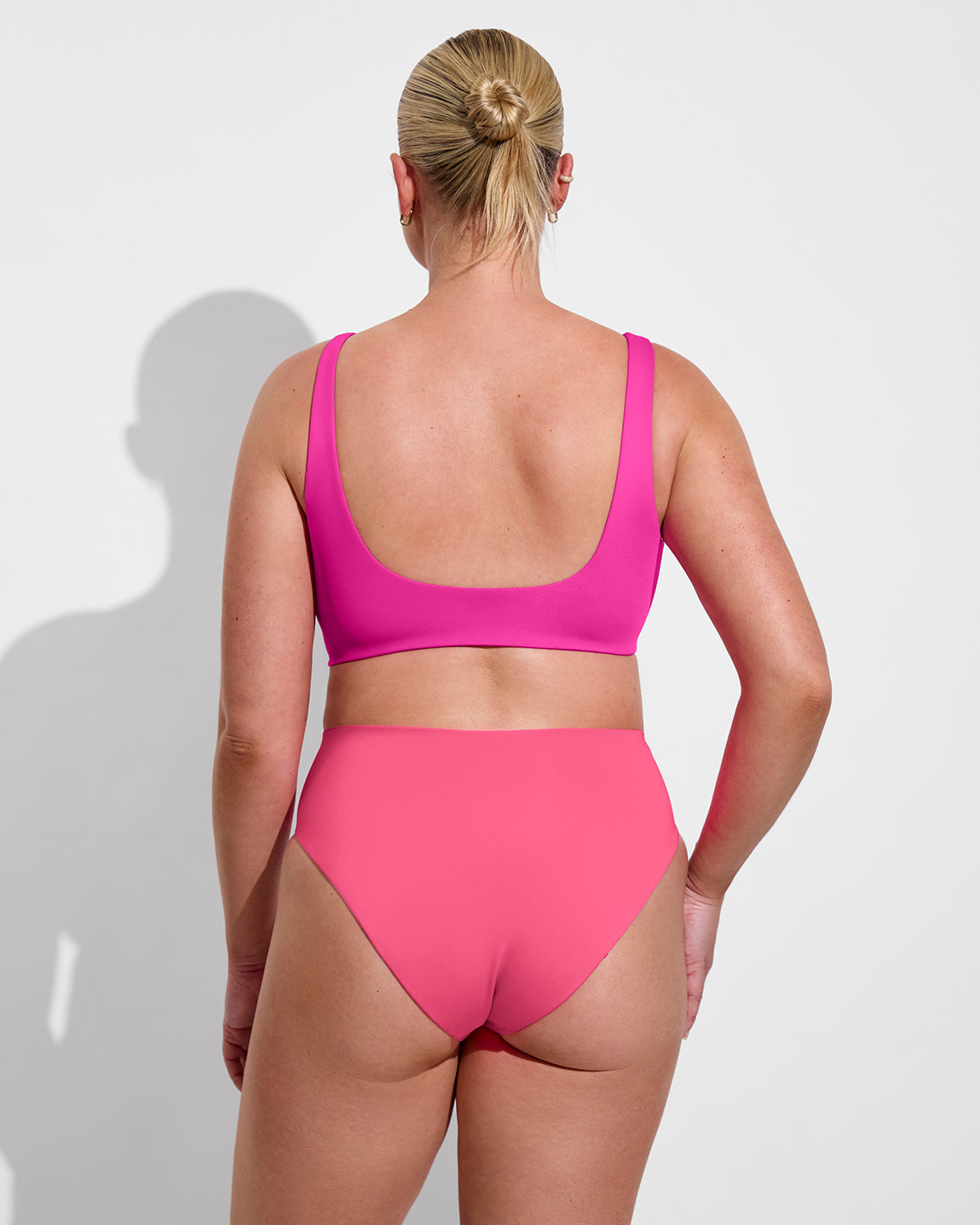 Plunge Top D - Hot (36DD, Size L) + Hi Hi Bottom - Zinc (Size L)