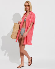 Getaway Mini Dress - Gingham: Sweet Chili Heat / Coconut (Size S/M) + Plunge Top + Hi Hi Bottom - Beach (Size S) [Photo 3]