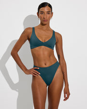 Plunge Top + Throwback Bottom - Deep End (Size S)