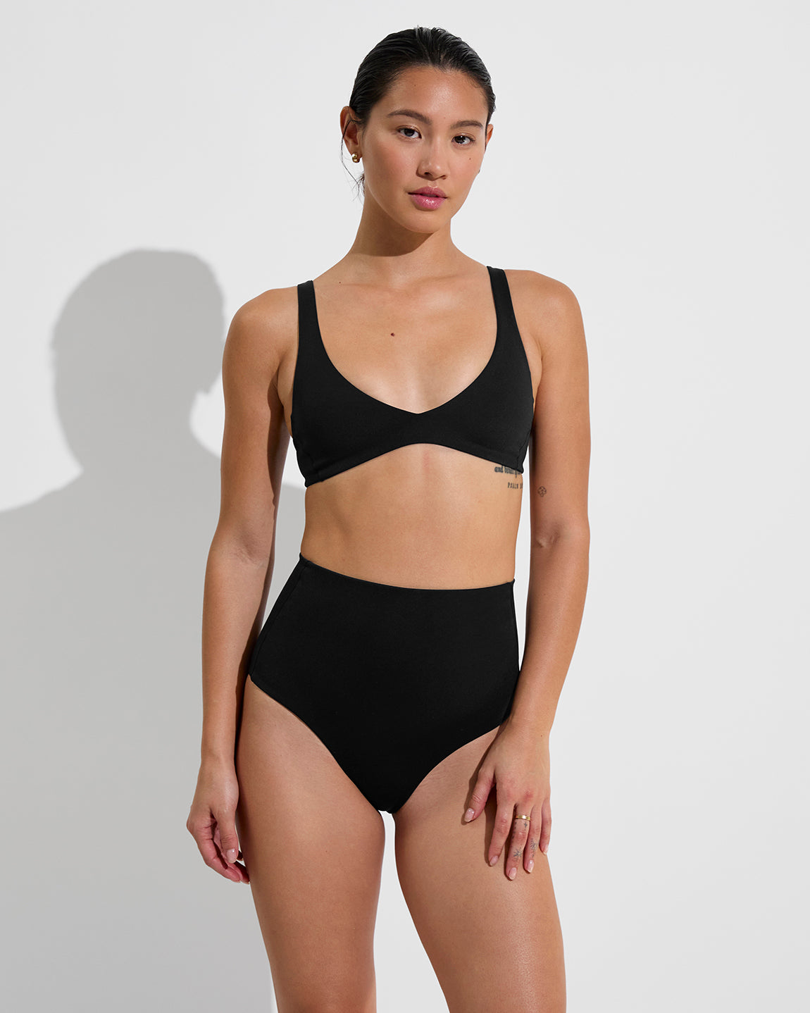 Plunge Top + Hi Tide Bottom - Jet (Size S)