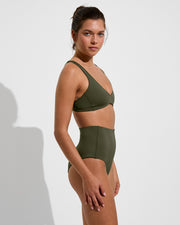 Plunge Top + Hi Tide Bottom - Martini (Size S)