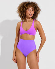 Plunge Top - Punch + Hi Tide Bottom - Paradise (Size S)
