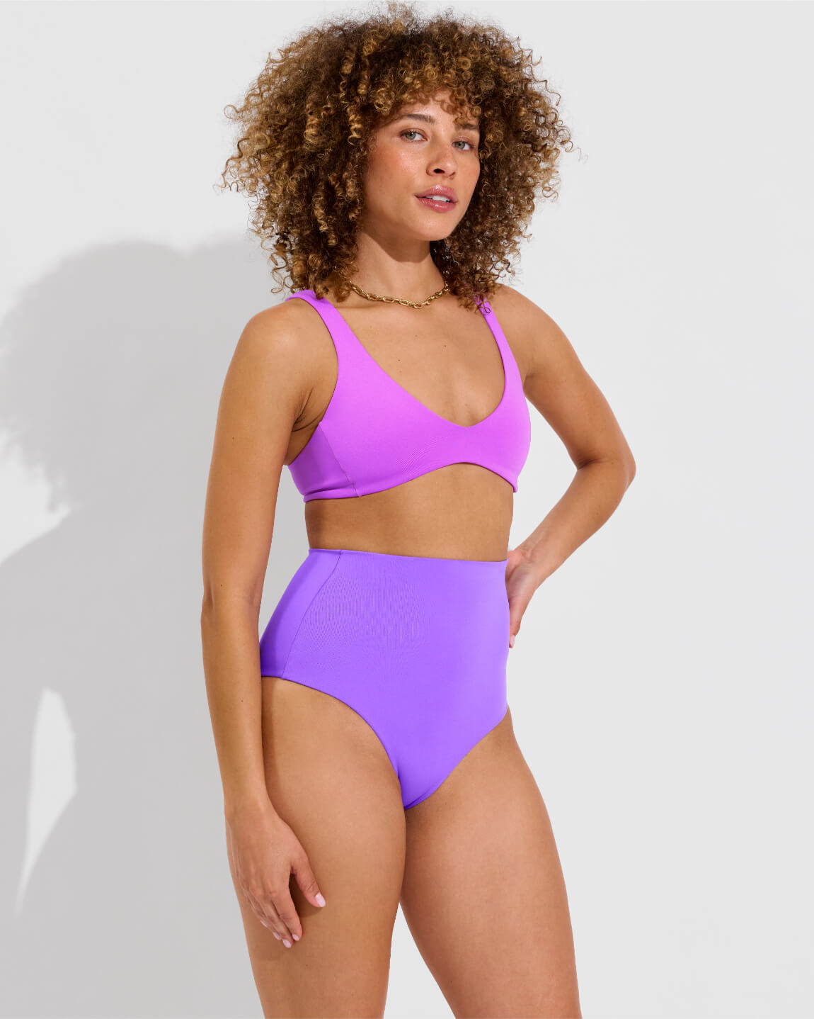 Plunge Top - Punch + Hi Tide Bottom - Paradise (Size S)