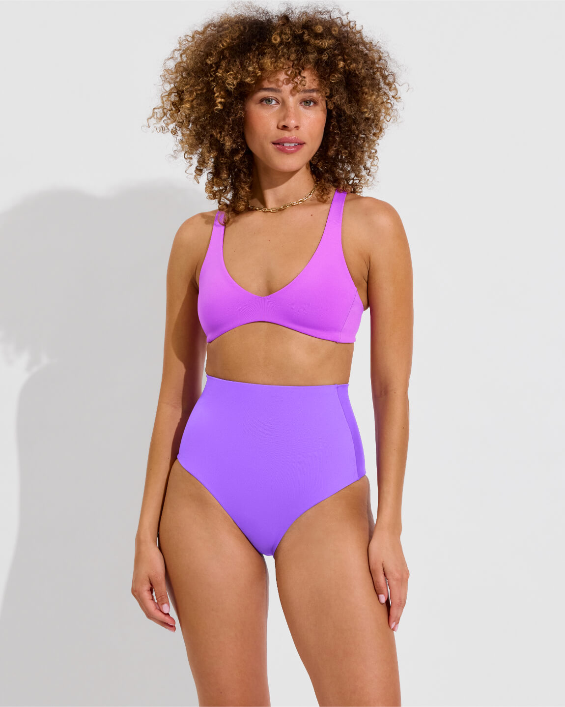 Plunge Top - Punch + Hi Tide Bottom - Paradise (Size S)