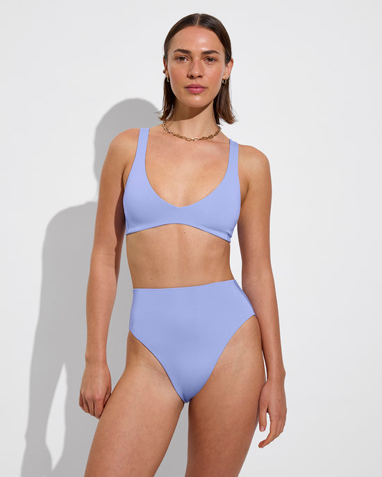 Plunge Top + Hi Hi Bottom - Riptide (Size S)