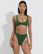 Plunge Top + Throwback Thong - Tropics (Size S)