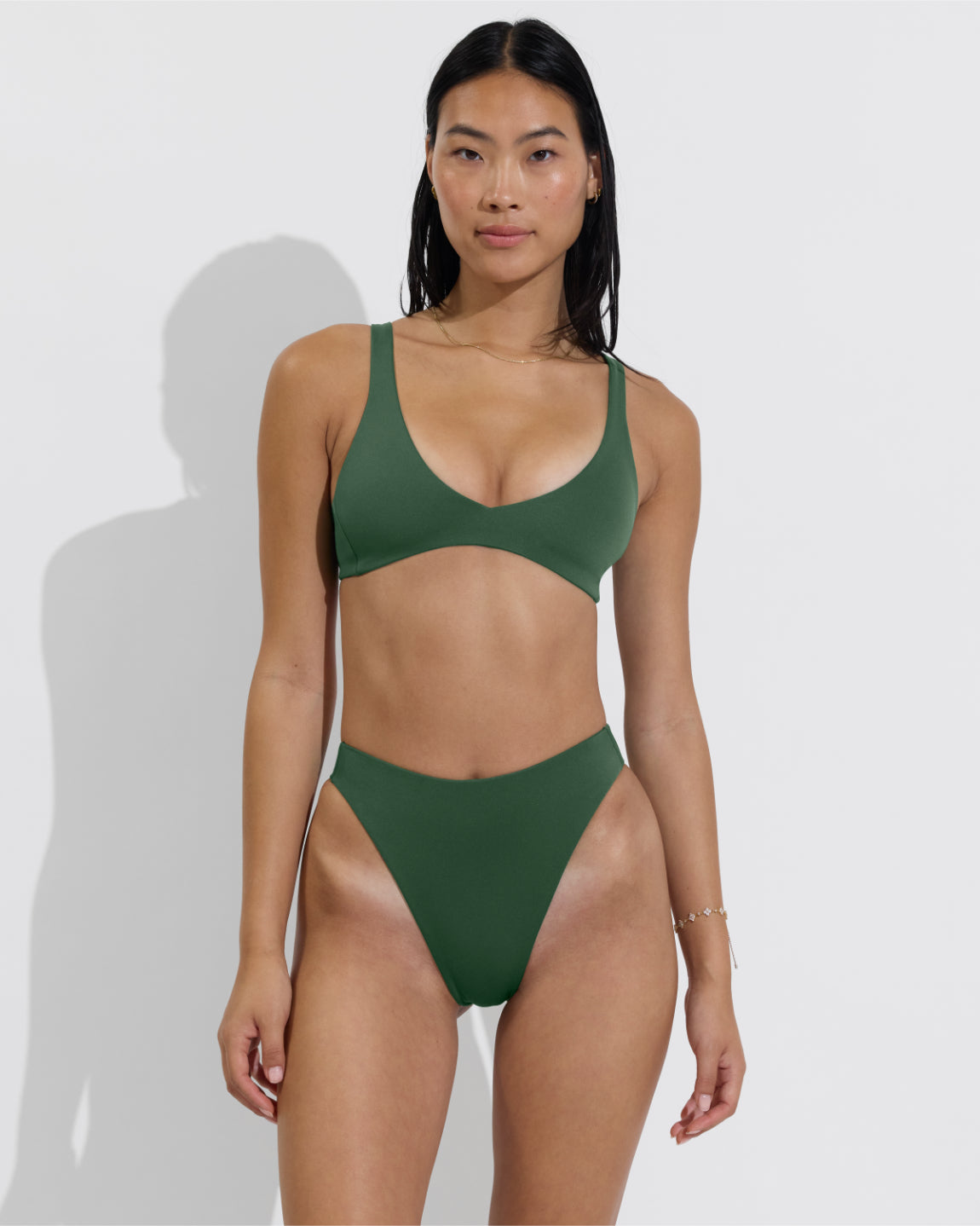 Plunge Top + Throwback Thong - Tropics (Size S)
