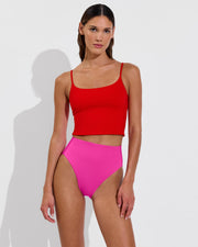 Pool Days Tankini - Sweet Chili Heat + Hi Hi Bottom - Hot (Size S)