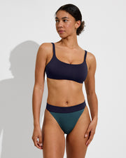 Pool Days Top D+ (32D, Size S) - Sprint + Beach Break Bottom - Deep End / Sprint (Size S)