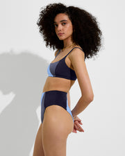 Pool Days Top + Hi Hi Bottom - Blue Skies / Varsity / Sprint (Size S)