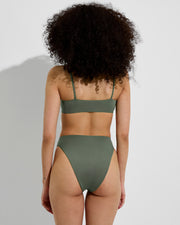 Pool Days Top + Super Hi Hi Bottom - Agave (Size S)