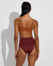 Pool Days Top - Bronze + Hi Tide Bottom - Jam (Size S)