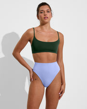 Pool Days Top - Palm + Hi Hi Bottom - Riptide (Size S)