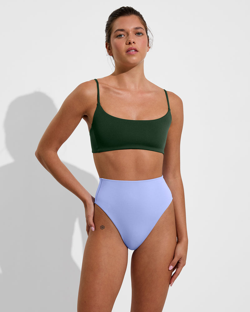 Pool Days Top - Palm + Hi Hi Bottom - Riptide (Size S)