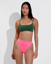 Pool Days Top - Tropics + Super Hi Hi Bottom - Zinc (Size S)