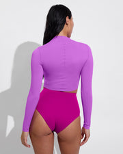 Rays Long Sleeve - Punch + Hi Hi Bottom -  Aloha (Size S)