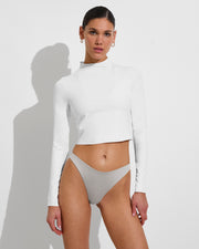 Rays Long Sleeve Top - Coconut + Dip Bottom - Beach (Size S)
