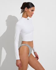 Rays Long Sleeve Top - Coconut + Dip Bottom - Beach (Size S)