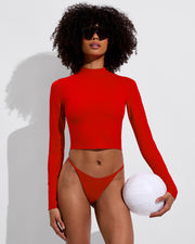 Rays Long Sleeve Top + Skinny Dip Thong - Sweet Chili Heat (Size S)