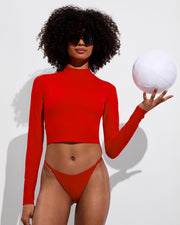 Rays Long Sleeve Top + Skinny Dip Thong - Sweet Chili Heat (Size S)