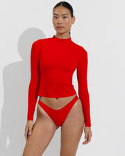 Rays Long Sleeve Top *Long + Dip Bottom - Sweet Chili Heat (Size S)