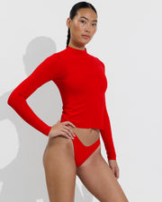 Rays Long Sleeve Top *Long + Dip Bottom - Sweet Chili Heat (Size S)