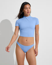 Rays Short Sleeve Top + Wear To Bottom - Blue Skies (Size S)