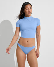 Rays Short Sleeve Top + Wear To Bottom - Blue Skies (Size S)