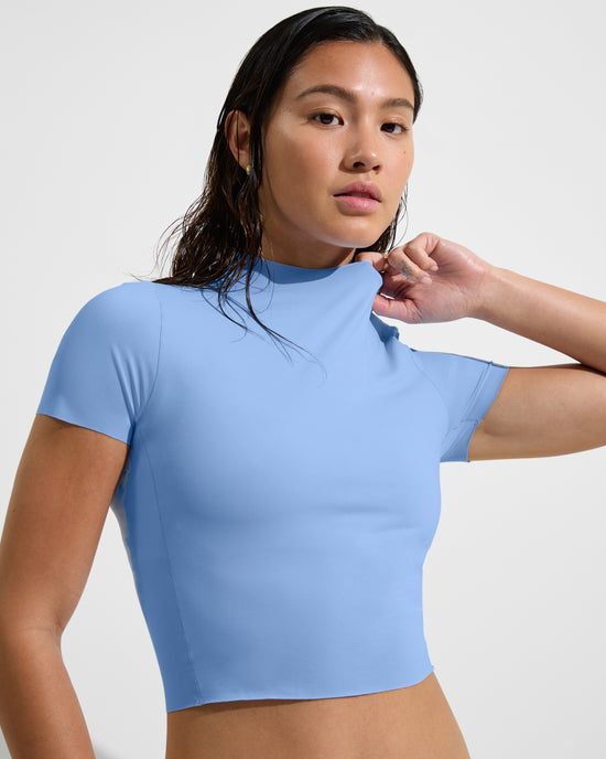 Rays Short Sleeve Top - Blue Skies (Size S)