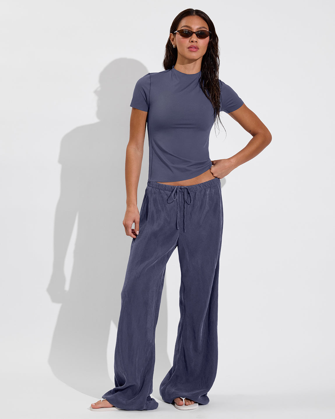Rays Short Sleeve Top *Long + Journey Pant - Varsity (Size S)