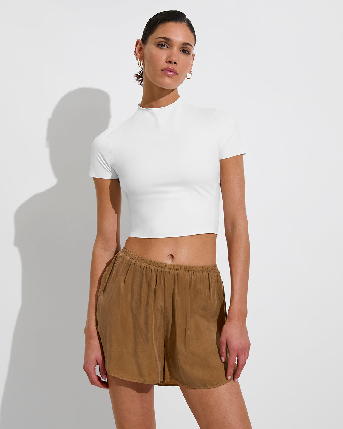 Rays Short Sleeve Top - Coconut + Breeze Short - Tan Lines (Size S)