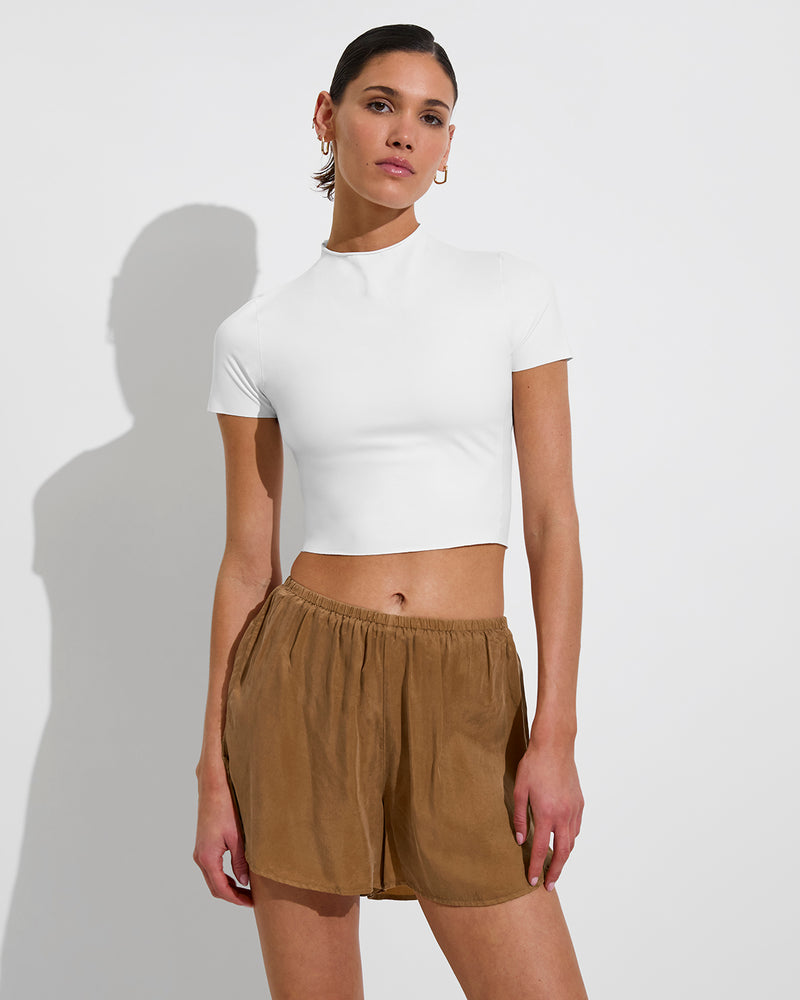 Rays Short Sleeve Top - Coconut + Breeze Short - Tan Lines (Size S)