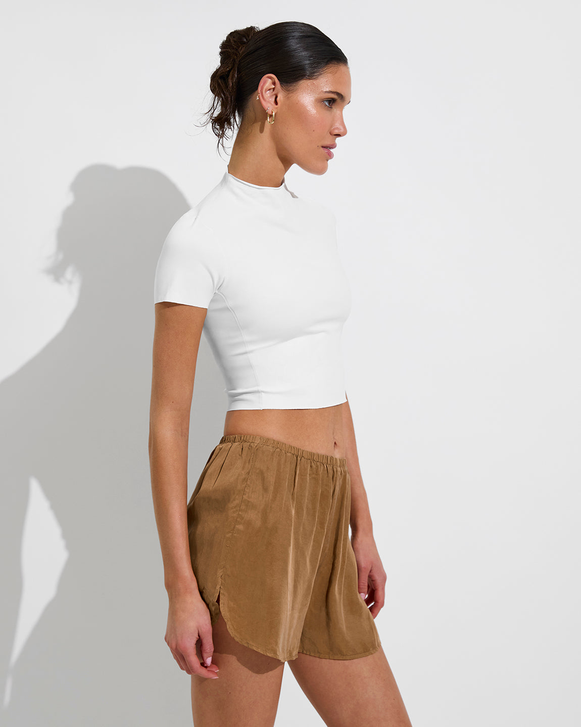 Rays Short Sleeve Top - Coconut + Breeze Short - Tan Lines (Size S)