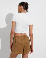 Rays Short Sleeve Top - Coconut + Breeze Short - Tan Lines (Size S)