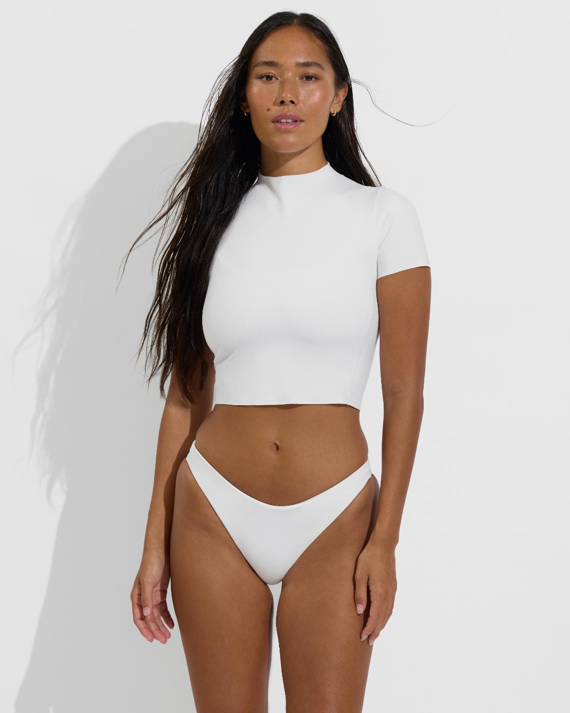 Rays Short Sleeve Top + Dip Bottom - Coconut (Size S)