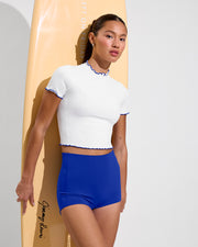 Rays Short Sleeve Top *Wavy - Coconut / First Place + Hi Line Shortie - First Place (Size S)