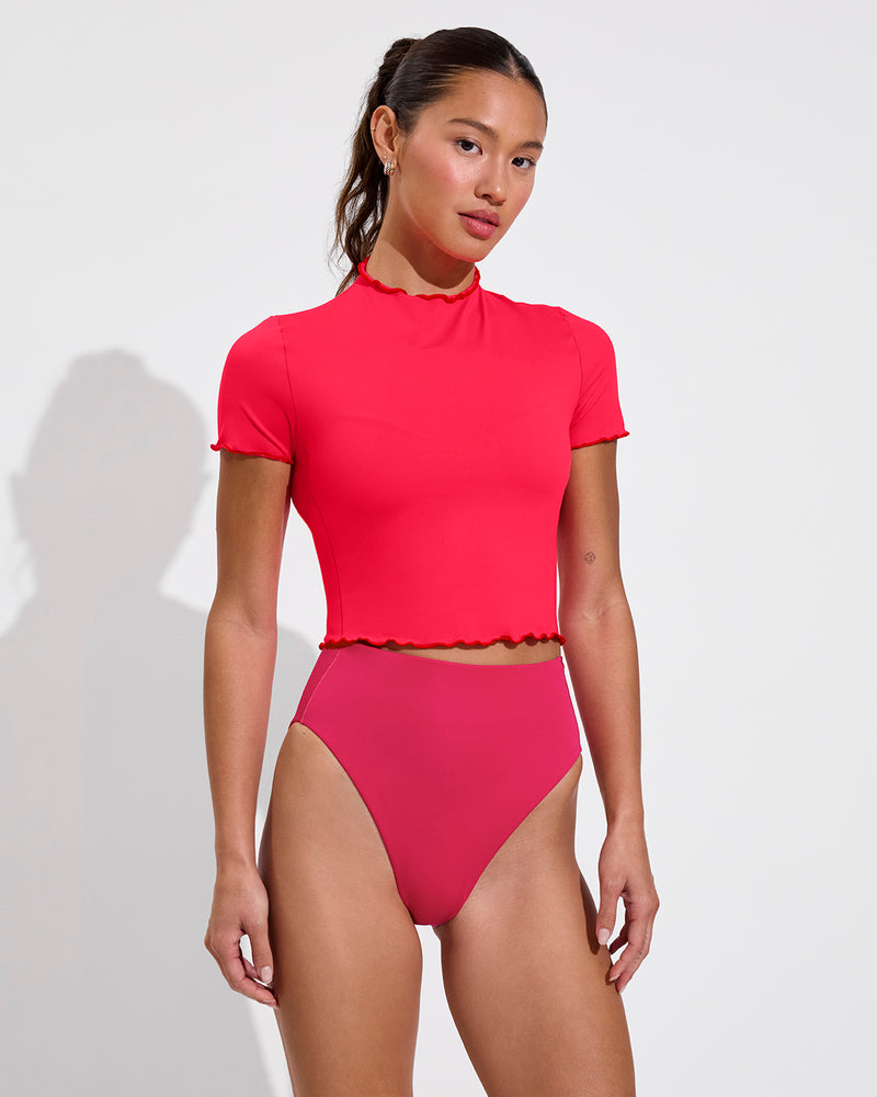 Rays Short Sleeve Top *Wavy - Rescue / Sweet Chili Heat + Hi Hi Bottom - La La Land (Size S)