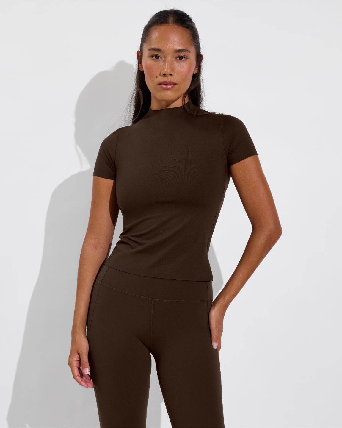 Rays Short Sleeve Top *Long + Pedal Pusher - Cold Brew (Size S)
