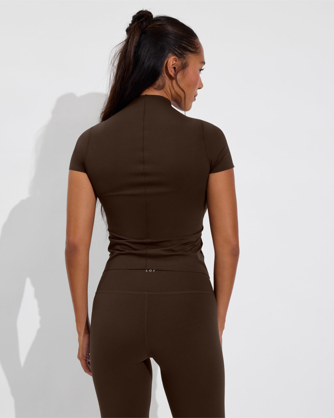 Rays Short Sleeve Top *Long + Pedal Pusher - Cold Brew (Size S)