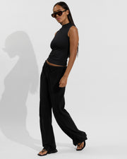 Rays Sleeveless Top *Long + Journey Pant - Jet (Size S)