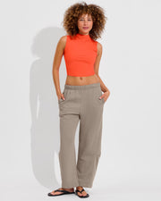 Rays Sleeveless Top - Aperol + Beach Side Sweatpant - Beach (Size S)