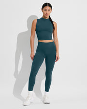 Rays Sleeveless Top + Super Moves Tight - Deep End (Size S)