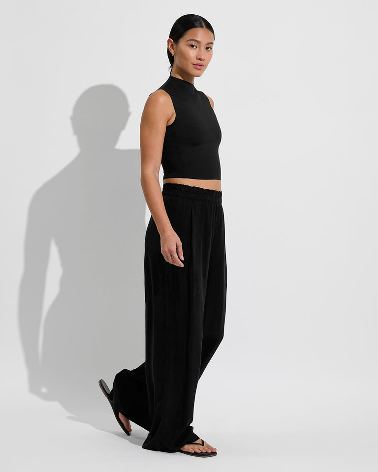 Rays Sleeveless Top + Day Trip Pant - Jet (Size S)