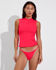 Rays Sleeveless Top *Long *Wavy - Rescue / Sweet Chili Heat + Skinny Dip Bottom - Rescue (Size S)
