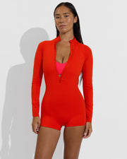 Rays Suit *Shortie - Sweet Chili Heat (Size S) + Sunday Top D+ - Rescue (32DD, Size S)