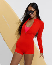 Rays Suit *Shortie - Sweet Chili Heat (Size S) + Sunday Top D+ - Rescue (32DD, Size S)