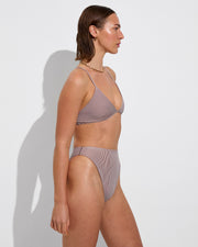 Reef Top + Super Hi Hi Bottom - Tiki / Holiday Stripe (Size S)